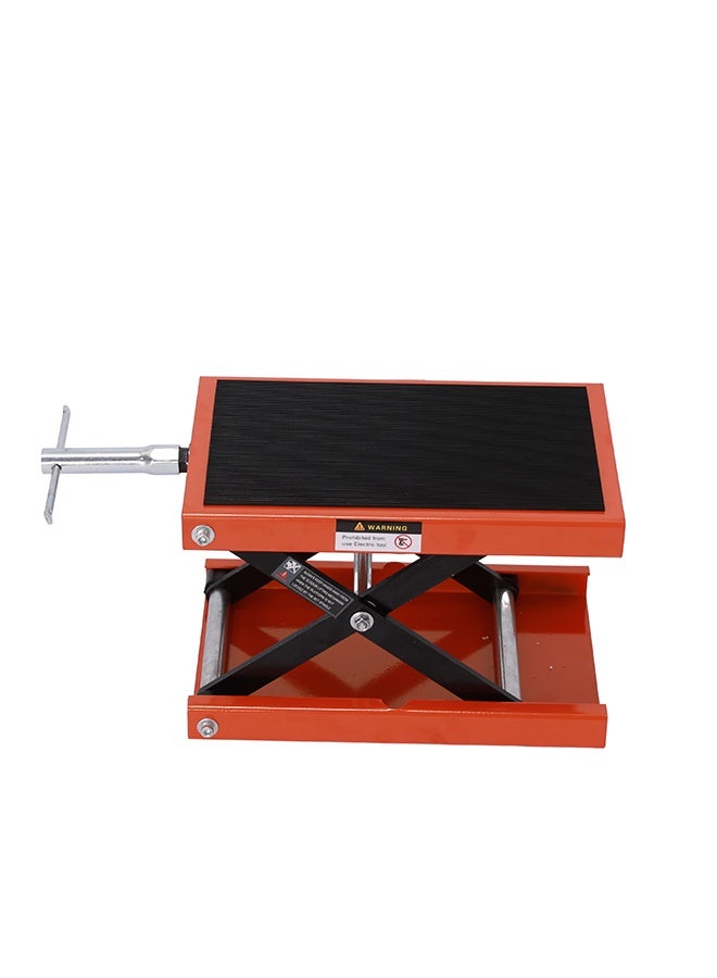 لوازم رافعة دراجة نارية برتقالية 500 كغ - رافعة قوية للدراجات النارية وATV بسعة 1100 رطل مع منصة عريضة - مثالية لصيانة الدراجات والمركبات الصغيرة - Image 4