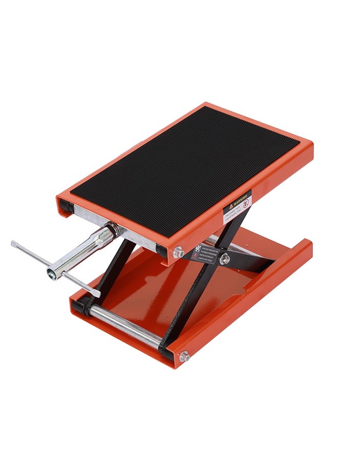 لوازم رافعة دراجة نارية برتقالية 500 كغ - رافعة قوية للدراجات النارية وATV بسعة 1100 رطل مع منصة عريضة - مثالية لصيانة الدراجات والمركبات الصغيرة - Image 1