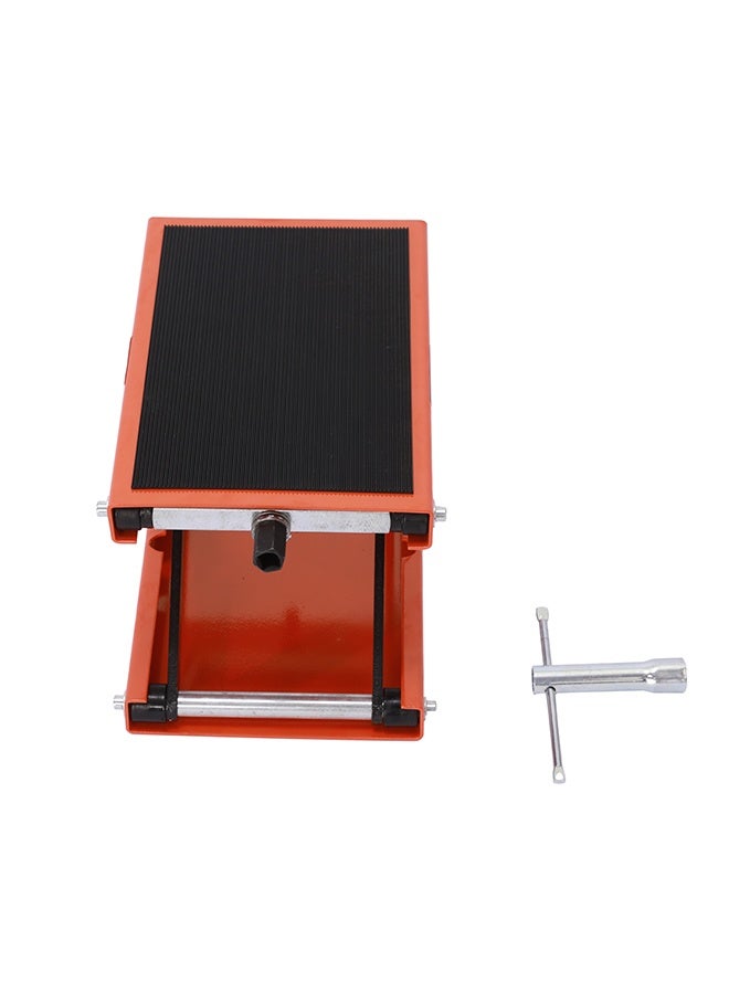 لوازم رافعة دراجة نارية برتقالية 500 كغ - رافعة قوية للدراجات النارية وATV بسعة 1100 رطل مع منصة عريضة - مثالية لصيانة الدراجات والمركبات الصغيرة - Image 3