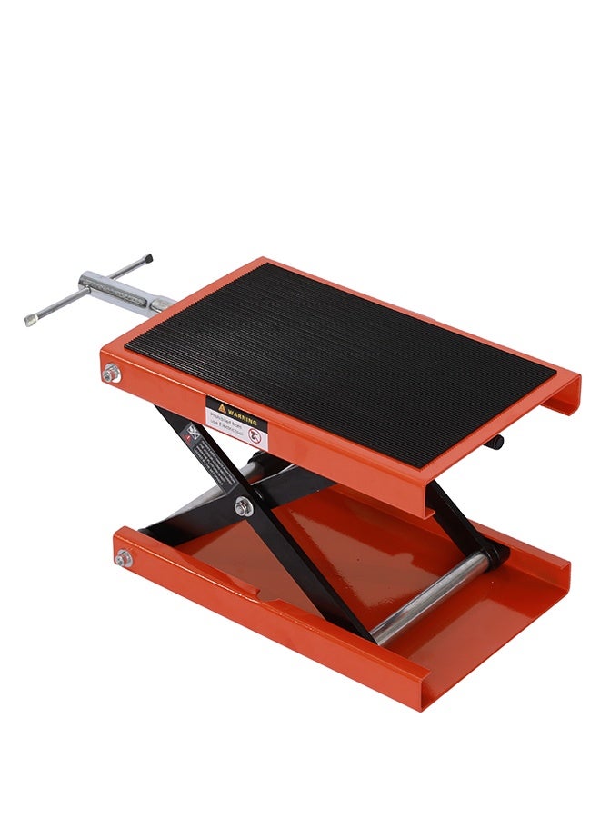 لوازم رافعة دراجة نارية برتقالية 500 كغ - رافعة قوية للدراجات النارية وATV بسعة 1100 رطل مع منصة عريضة - مثالية لصيانة الدراجات والمركبات الصغيرة - Image 5