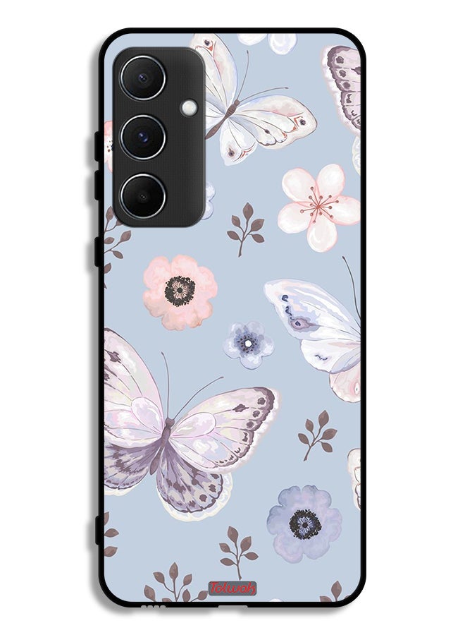 Tolwak Samsung Galaxy A55 5G Protective Case Cover Butterflies And Flowers  - Image 1