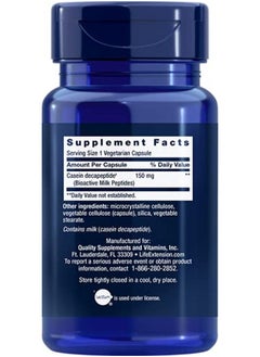 Life Extension Bioactive Milk Peptides 30 Capsules (Pack Of 2)  - Image 3