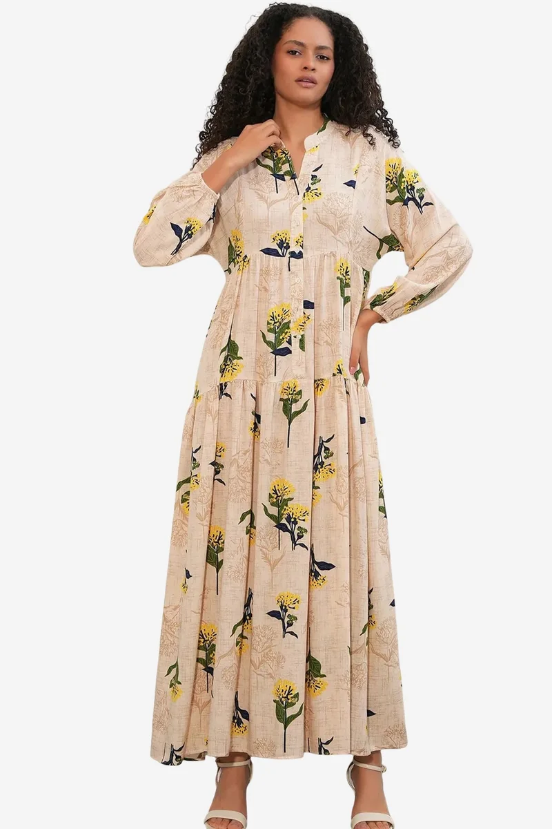 بيغ دارت BDART Patterned V-Neck Maxi Dress
