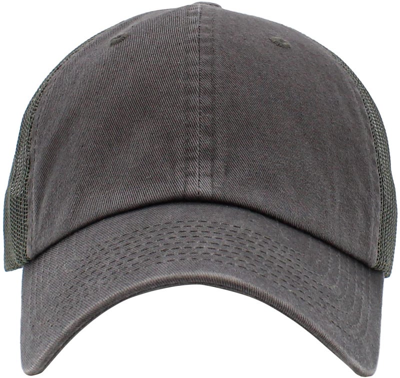KBETHOS KBE-CM DGY Original Classic Trucker Low Profile Hat Men Women Baseball Cap Dad Hat Adjustable Unconstructed Plain Cap - Image 2