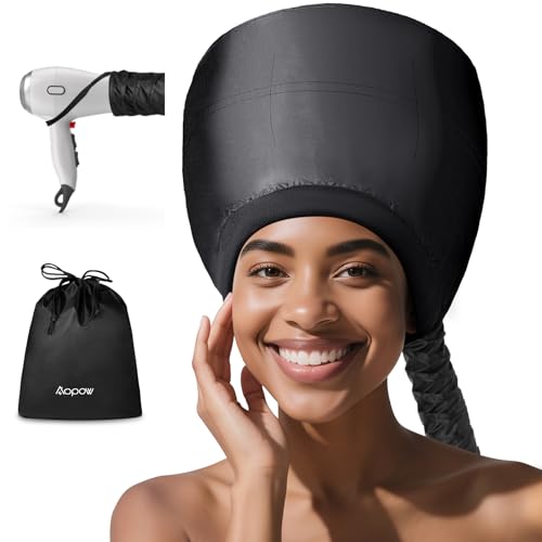 aopow Hooded Hair Dryer for Deep Conditioning - Headband Integrated Hair Bonnet Diffuser Cap Speeds Up Drying Time Adjustable Hair Dryer Caps Safety at Home Fast Drying Portable - Image 1