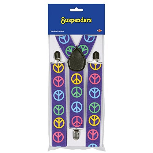 Beistle Peace Sign Suspenders (adjustable) Party Accessory (1 count) (1/Pkg) - Image 3