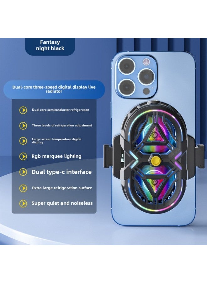 Digital Computer Game Controller Wireless Bluetooth Gamepad For Android Ios Mobile Phones High Precision 6-axis Gyroscope-Product Color:Rs3 Top With Dual-core Live Radiator-magic Night Black  - Image 1