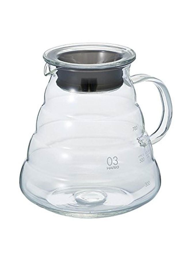 Glass Coffee Carafe Clear Silver Durable Coffee Pot for Home Use Office Daily Brewing Container - Image 1
