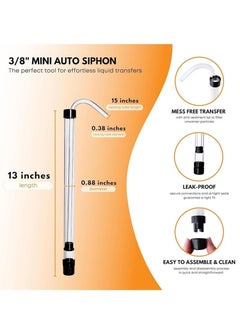 RATSAW Auto Siphon with Tubing 35x3x3cm Syphon Pump Kit Plastic Racking Cane Brewing Filter Ideal Carboy Bottle Making Tools  - Image 2