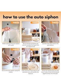 RATSAW Auto Siphon with Tubing 35x3x3cm Syphon Pump Kit Plastic Racking Cane Brewing Filter Ideal Carboy Bottle Making Tools  - Image 5
