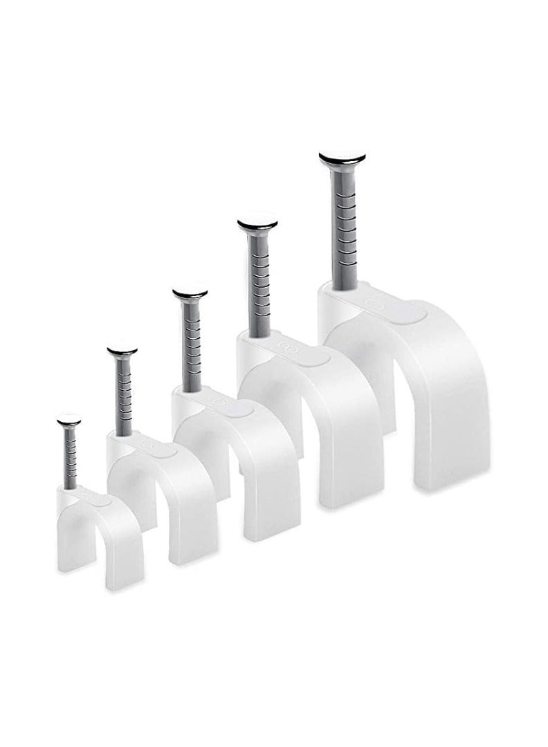 KNP 6 mm cable clips Pack of 50 are designed to securely hold and organize cables in various applications including electrical installations home entertainment systems and DIY projects. - Image 1