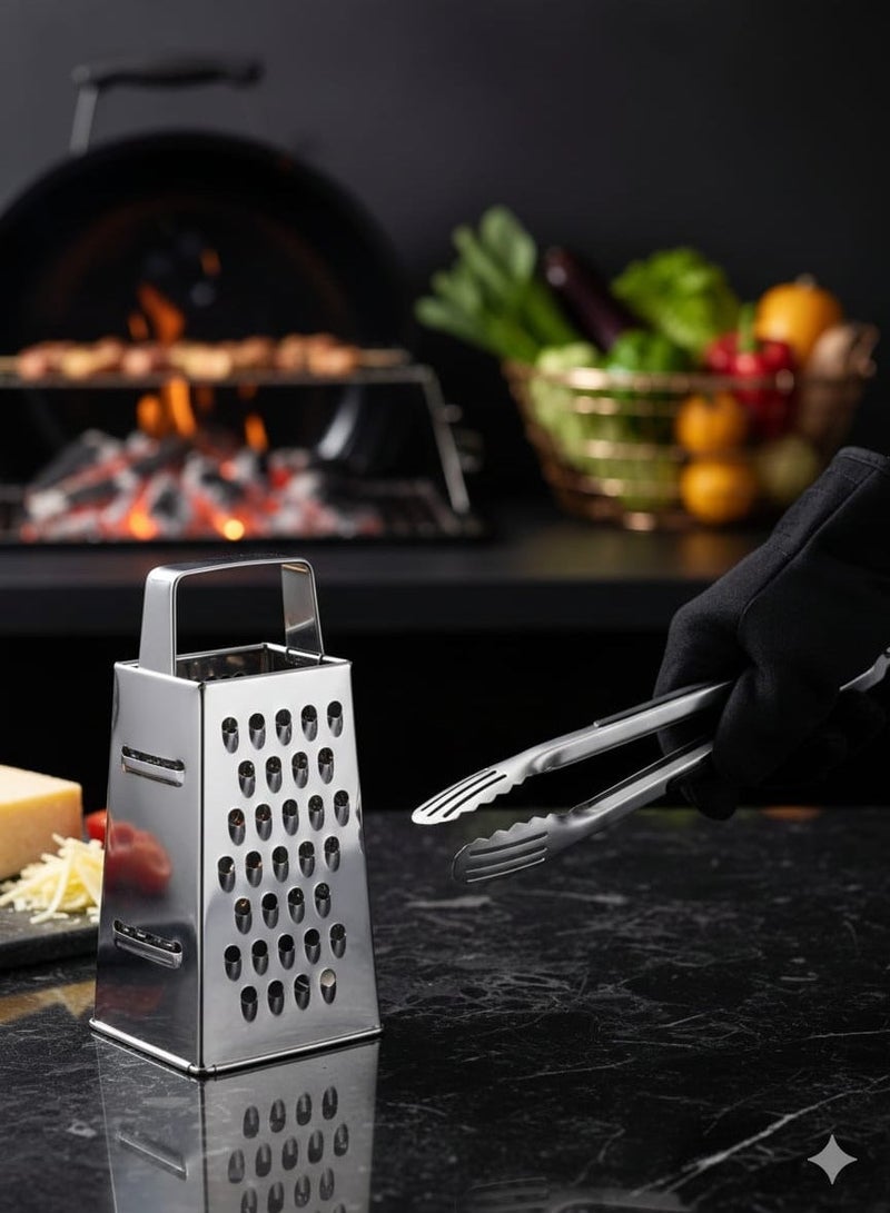 ثنائي المطبخ الاحترافي: مبشرة متعددة الاستخدامات وملقاط طعام عالي الجودة - Image 2