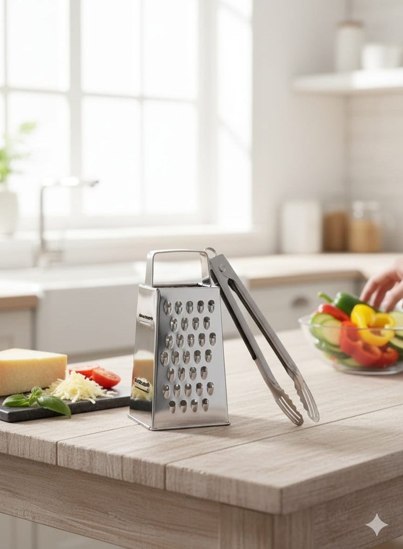 ثنائي المطبخ الاحترافي: مبشرة متعددة الاستخدامات وملقاط طعام عالي الجودة - Image 3