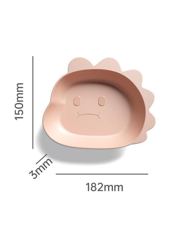 NIBEMINENT Snack Plate Plastic Fruit Dish Pink Dragon 