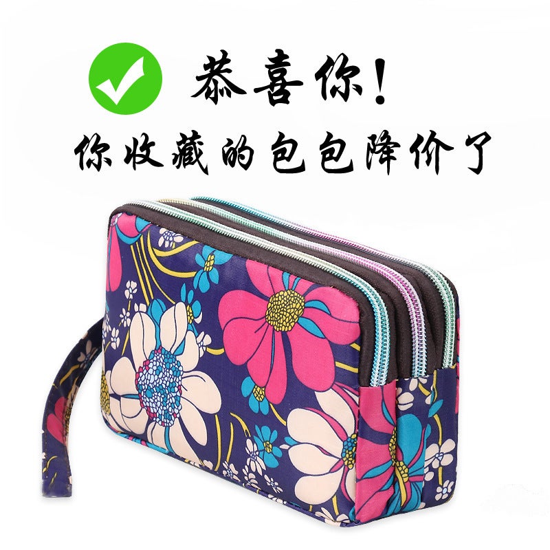 6Inch Waterproof Phone Bag Three-Layer Separation Long Wallet Wrist Bag Fabric Coin Purse Women'S Bag Waterproof Upgrade - Image 4