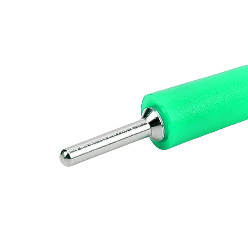 100Pcs Banana Plug Male Plated Brass Pin Straight for Inner Spring Panel J.10001 2mm, Mini Banana Plug, Audio Speaker Cable Connector with Strong Connectivity and Good Condu (Green) - Image 5