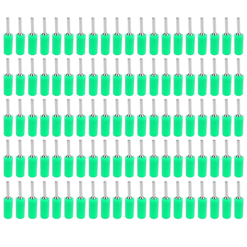 100Pcs Banana Plug Male Plated Brass Pin Straight for Inner Spring Panel J.10001 2mm, Mini Banana Plug, Audio Speaker Cable Connector with Strong Connectivity and Good Condu (Green) - Image 1