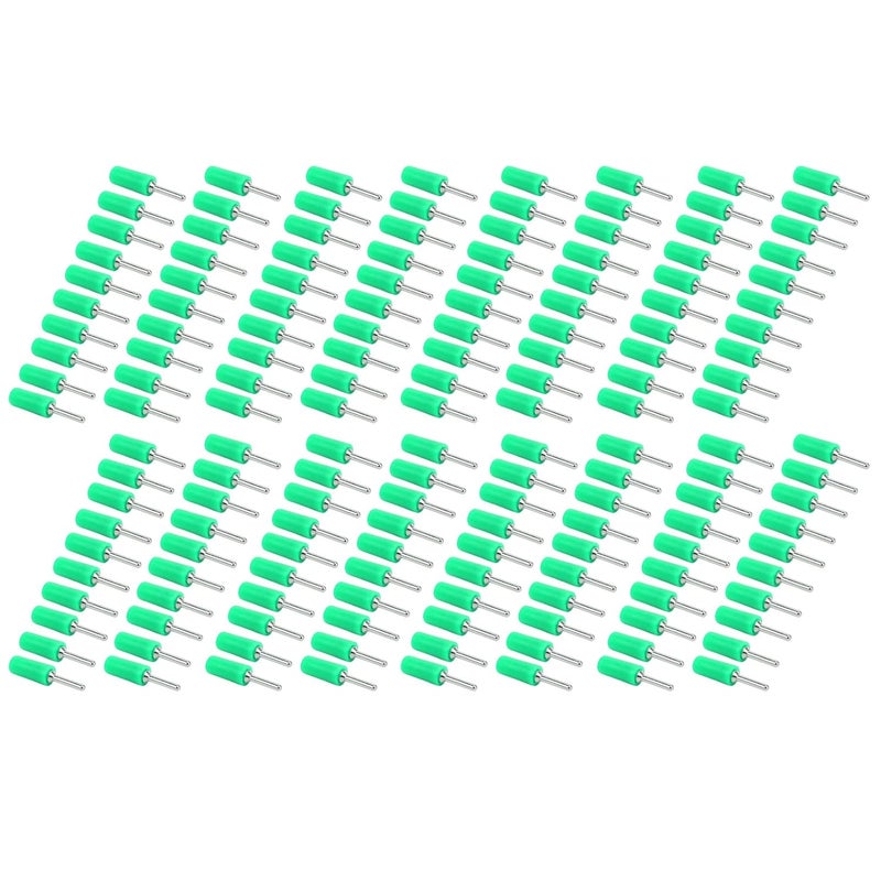 100Pcs Banana Plug Male Plated Brass Pin Straight for Inner Spring Panel J.10001 2mm, Mini Banana Plug, Audio Speaker Cable Connector with Strong Connectivity and Good Condu (Green) - Image 3