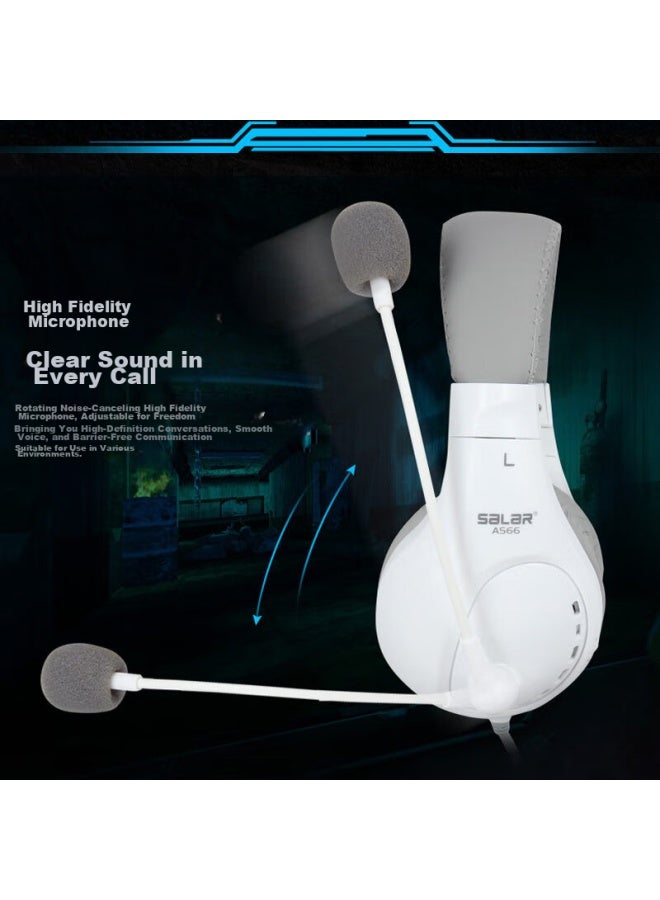 salar Shenglai A566n Headphones For English Listening And Speaking Exams, Online Cl, And High School Entrance Exam, With Microphone, 3.5mm Plug For Laptops, Black - Image 3