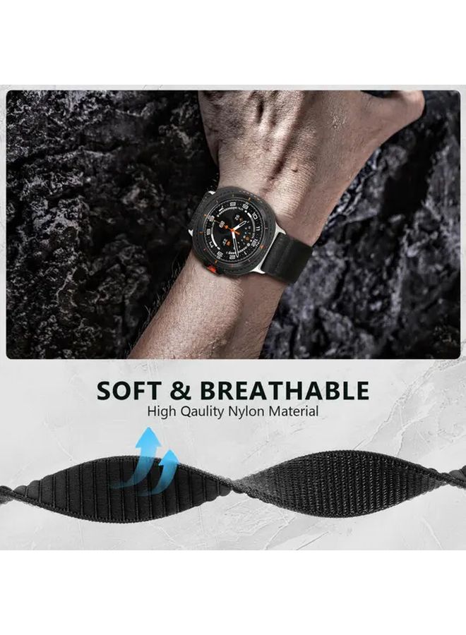 Breathable Nylon Sport Strap For Galaxy Watch 8 And Watch Classic Deep Blue - Image 3