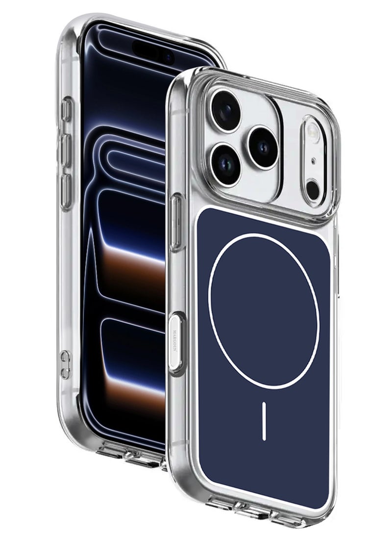 Case Cover for iPhone 17 Pro Max - Slim Magnetic Clear Shockproof Frame - Anti-Slip Grip with Full Protection - Deep Blue - Image 1