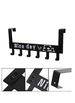 Generic Metal Door Hanger 6 Hook Without Nails Multi Color 