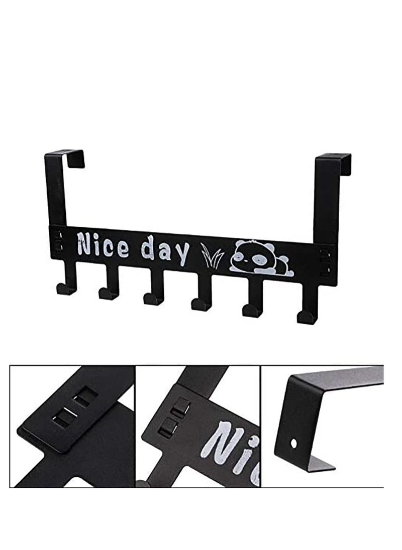 Generic - Metal Door Hanger 6 Hook Without Nails Multi Color - Image 1
