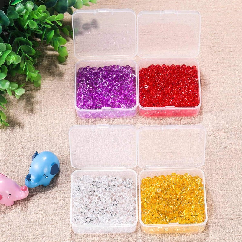 SATINIOR 12 Pack Bead Organizer Box Small Clear Plastic Beads Storage Containers Box with Hinged Lid for Bracelet Making DIY Jewelry Craft Nail (3.3 x 3.3 x 1.2 Inch) - Image 4