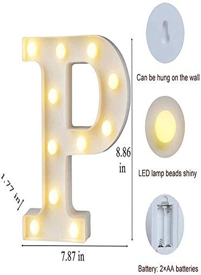 DesiDiya® LED Marquee Alphabet Letters Light Sign for Decoratrion Decor Walls Hanging Birthday Party Light (Letter-P) - Image 2