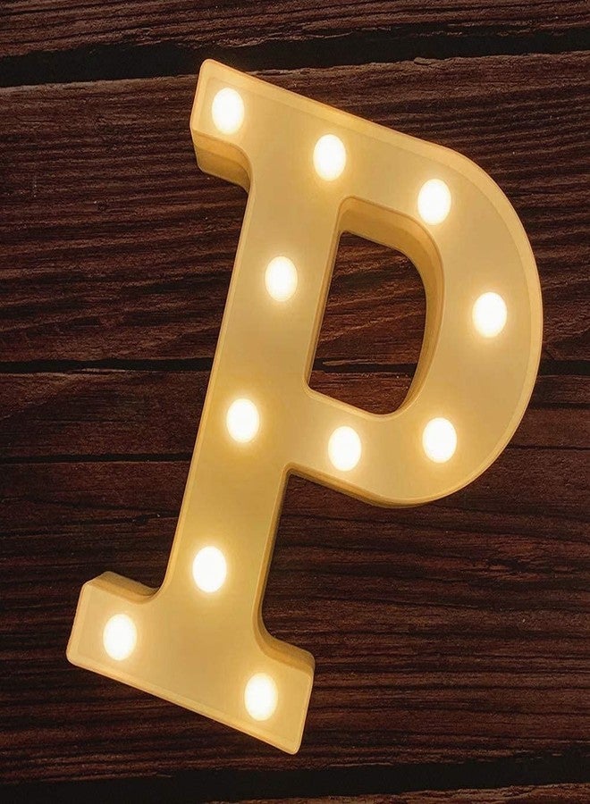 DesiDiya® LED Marquee Alphabet Letters Light Sign for Decoratrion Decor Walls Hanging Birthday Party Light (Letter-P) - Image 1