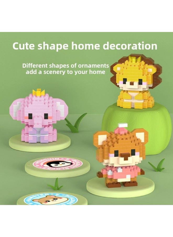 Generic - Cartoon Animal Series Cute Doll Tiny Particles Children's Assembled Toy Blind Box Gift Compatible With Lego Blocks-Color:Animal W1502-03 Good Chick - Image 1