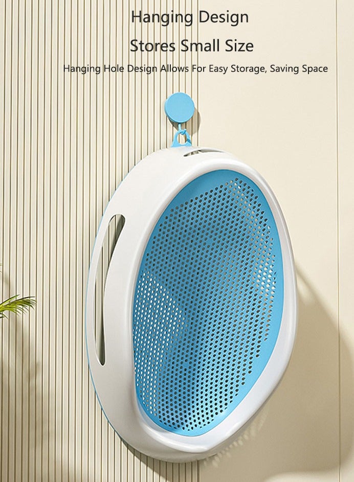 صحراء الواحة حامل حمام للأطفال مع شبكة استحمام، ودعم للجلوس والاستلقاء، ووسادة مضادة للانزلاق، وسرير استحمام قابل للطي لحديثي الولادة - Image 3