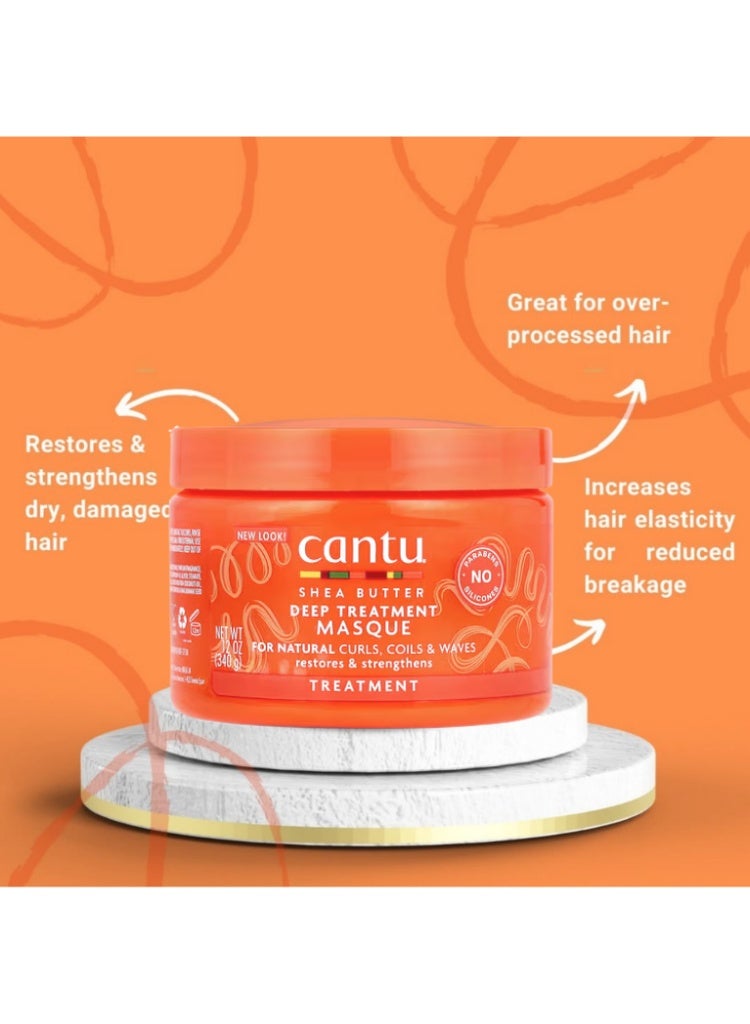 Cantu Shea Butter Sulfate-Free Shampoo, Conditioner, Deep Masque & Curl Activator Set – Complete Moisture Care for Natural Hair - Image 5