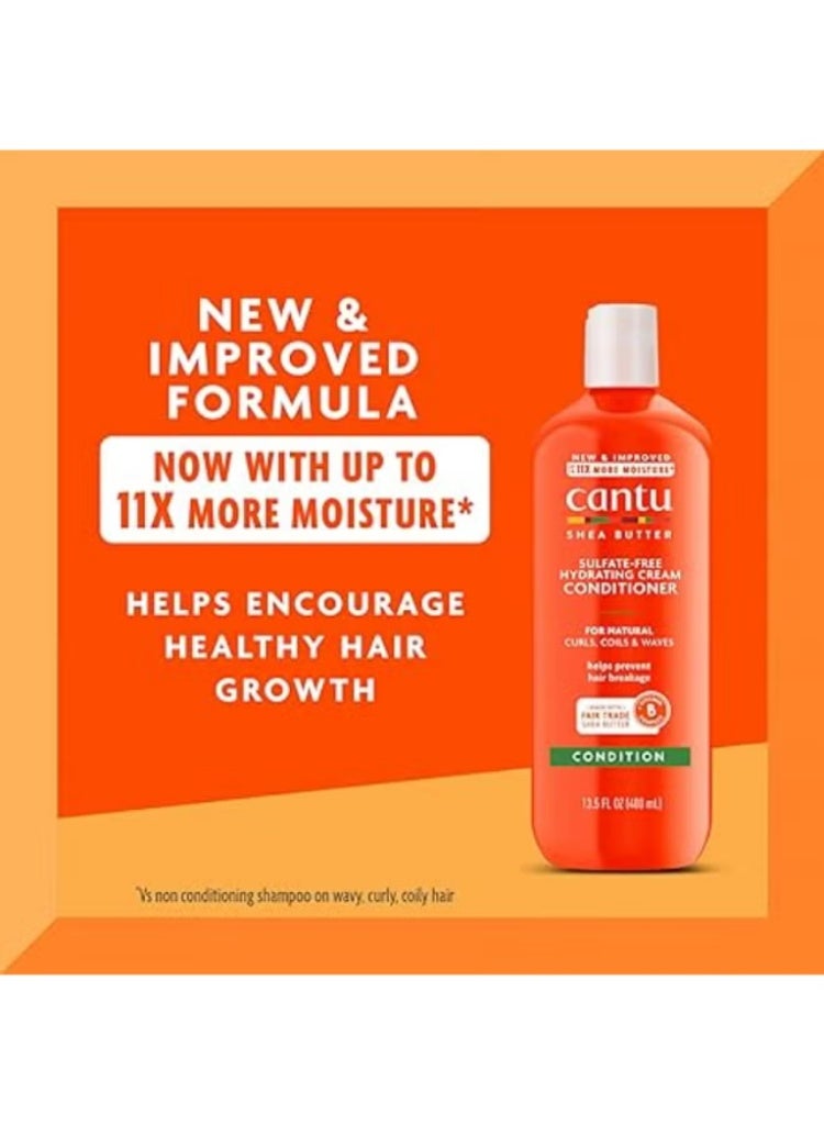 Cantu Shea Butter Sulfate-Free Shampoo, Conditioner, Deep Masque & Curl Activator Set – Complete Moisture Care for Natural Hair - Image 3