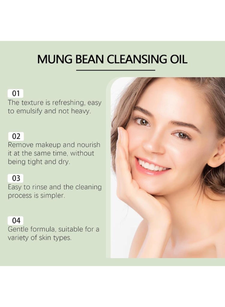 beplain LBOYLOVE® Mung Bean Cleansing Oil – Limited Edition Korean Makeup Remover for Deep Cleansing, Sebum Control & Soft Skin - Image 3