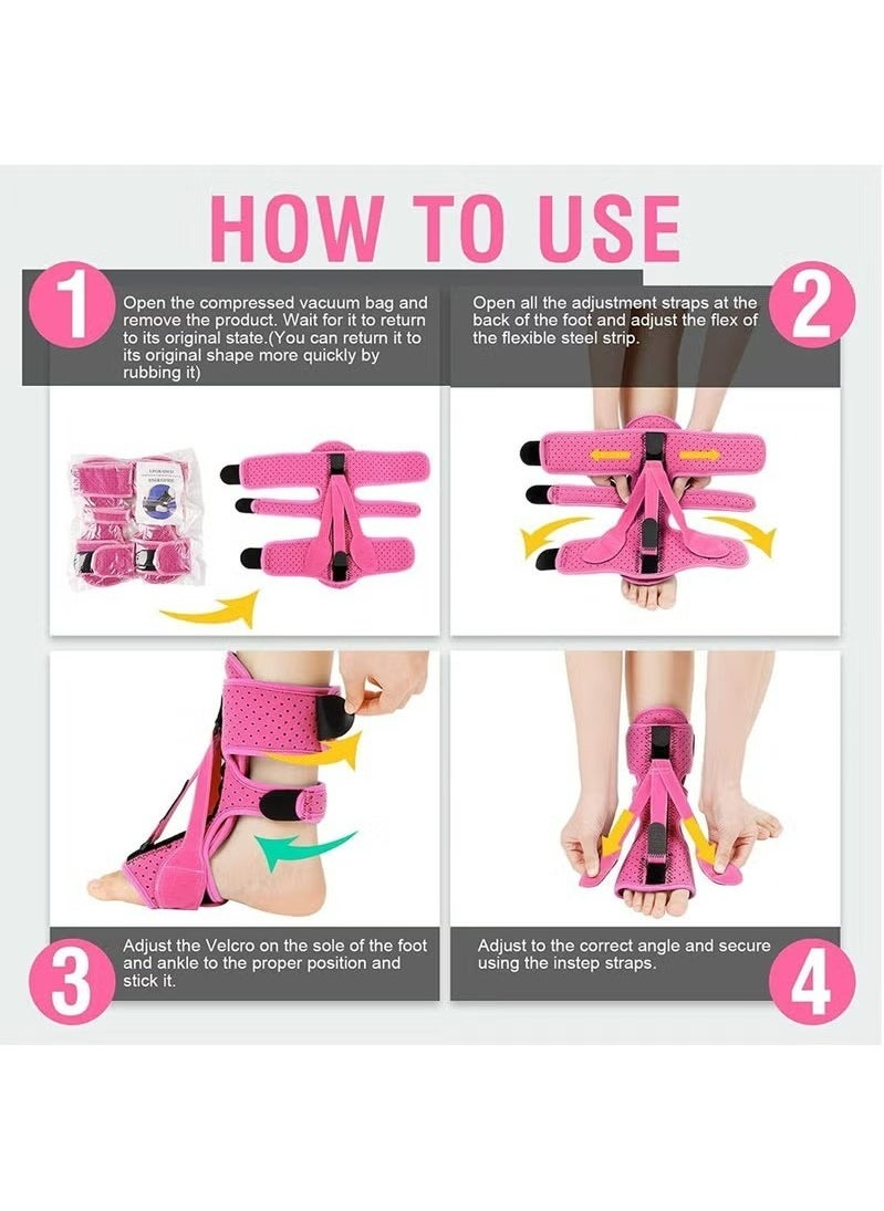 Plantar Fasciitis Night Splint,Upgraded Plantar Fasciitis Brace ,Relief Brace for Plantar Fasciitis Relief, Achilles Tendonitis and Foot Drop