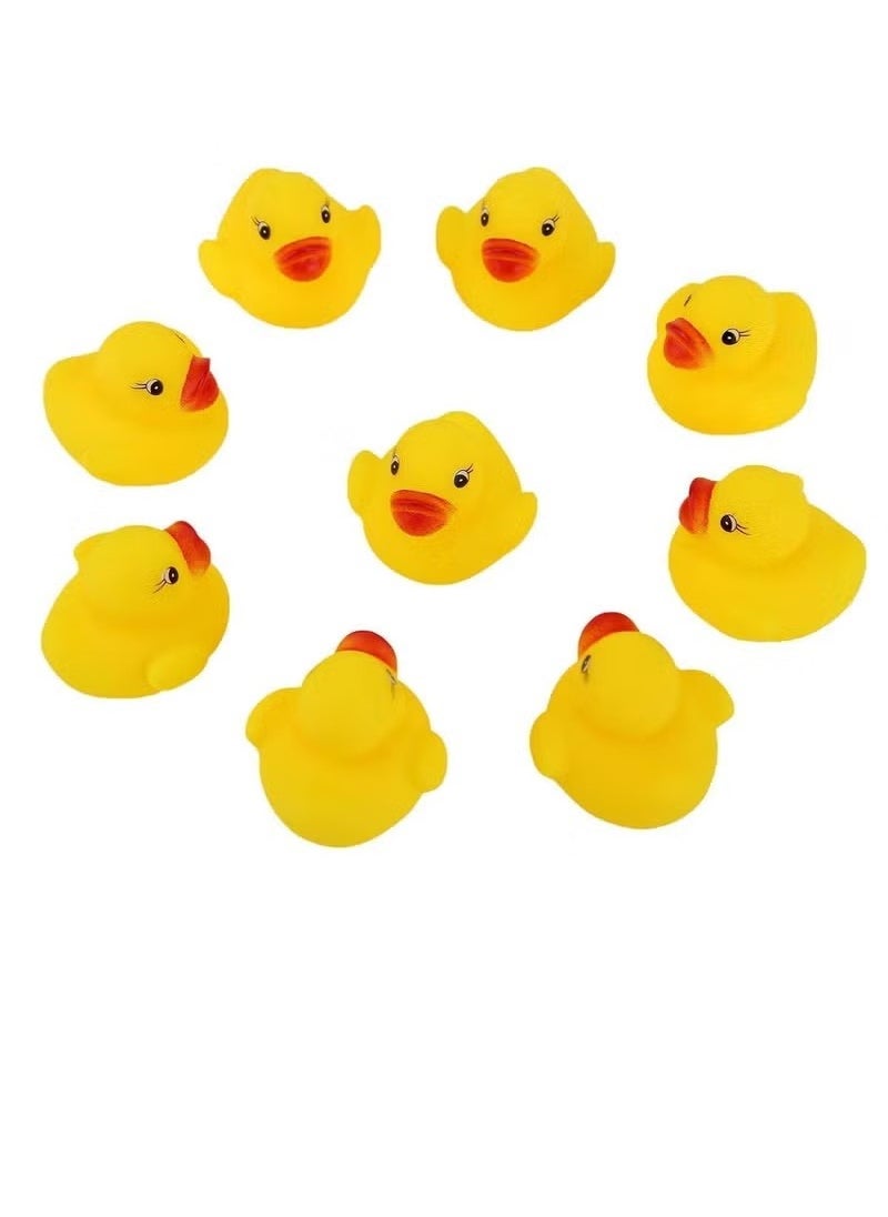 Unewshi 60 Pieces Bath Toy MINI Rubber Ducks Little Rubber Ducks for Baby Shower Squeak Fun Bath Toy Float Decorations  - Image 4
