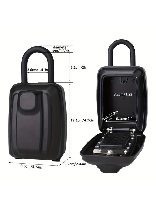 Black Waterproof 12 Digit Digital Key Safe Secure Code Durable Outdoor Key Case - Image 2