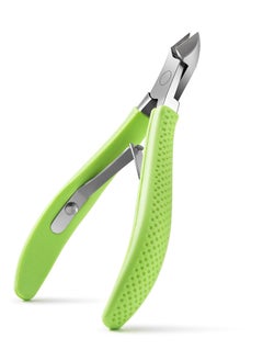 KASTWAVE 2 Set Cuticle Trimmer, Non-slip Silicone Handle Cuticle Clipper, Professional Nail Cuticle Trimmer Tools, Full Jaw Cuticle Cutter for Nails (Green)  - Image 1