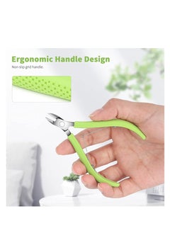 KASTWAVE 2 Set Cuticle Trimmer, Non-slip Silicone Handle Cuticle Clipper, Professional Nail Cuticle Trimmer Tools, Full Jaw Cuticle Cutter for Nails (Green)  - Image 3