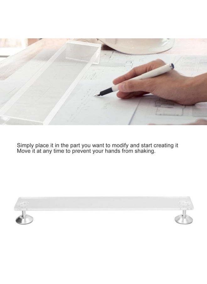 Qinlorgo - Artist Leaning Bridge Adjustable Height Polished Edges Wide Application Hand And Wrist Leaning Bridge For Drawing Practice - Image 1