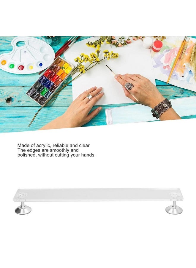 Qinlorgo - Artist Leaning Bridge Adjustable Height Polished Edges Wide Application Hand And Wrist Leaning Bridge For Drawing Practice - Image 1
