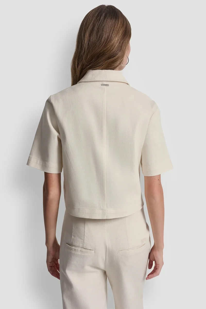 DKNY  SHORT SLEEVE BUTTON JACKET for Women | Best Price UAE