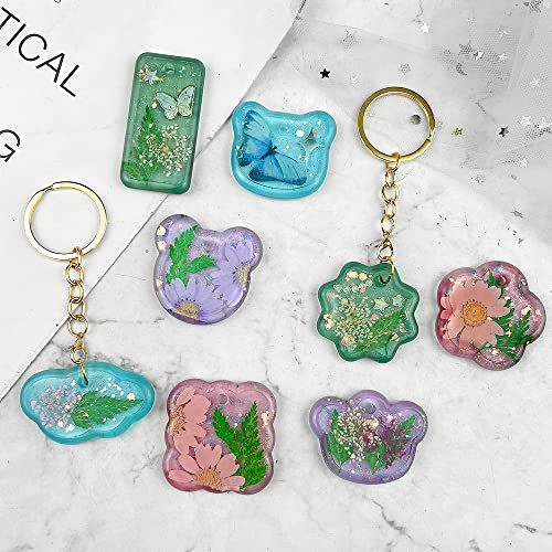 RESINWORLD 16pcs Variety Geometric Pendant Silicone Molds with Hanging Hole, Jewelry UV Resin Mold, Necklace Keychain Molds for Epoxy Resin - Image 4