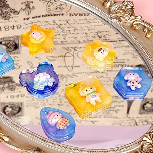 RESINWORLD 16pcs Variety Geometric Pendant Silicone Molds with Hanging Hole, Jewelry UV Resin Mold, Necklace Keychain Molds for Epoxy Resin - Image 3