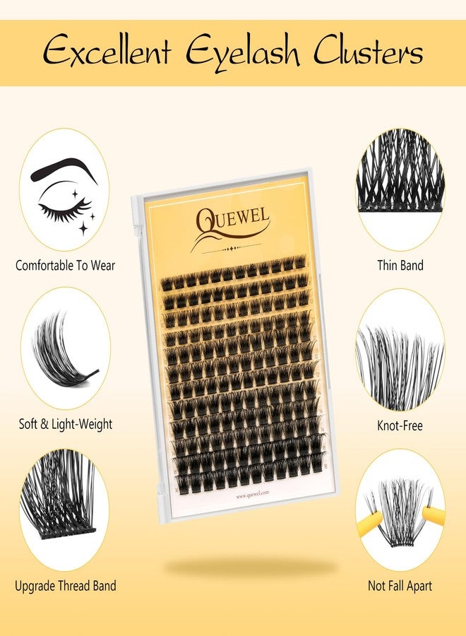 QUEWEL Lash Clusters Kit, Lashes Clusters Bond and Seal Waterproof, Eyelash Clusters Applicator Tool with Cluster Lashes Glue Remover for Natural Look DIY At Home(ZS-H01-kit) - Image 3