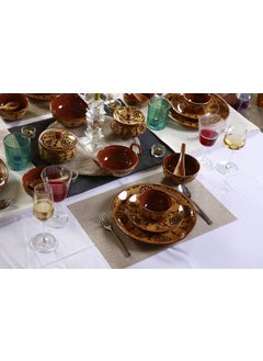 Caffeine Caffeine Ceramic Handmade Mustard Romani Mini Dinner Set (Set of 19)  - Image 2