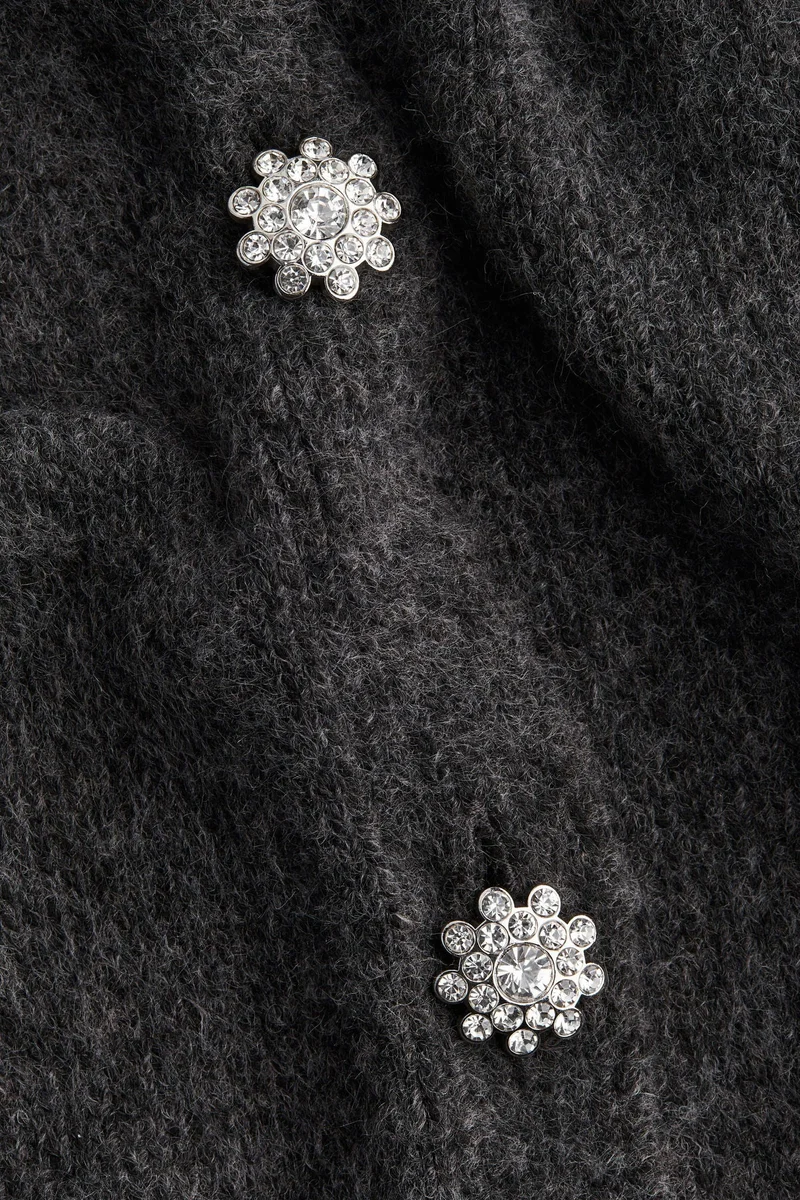 H&M MAMA Rhinestone-button cardigan