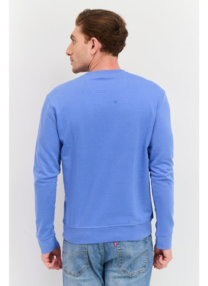 Men Crew Neck Embroidered Logo Long Sleeves Sweatshirt, Blue - pzsku/ZA662ADF92EED1F309B06Z/45/_/1737642573/2b50f31a-a44d-4f44-92ee-4ea9b757822b