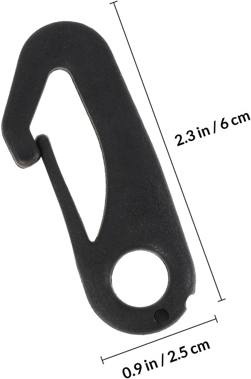 DECHOUS 50pcs Flagpole Snap Clips and Plastic Flagpole Fasteners for Outdoor Camping Sturdy Black and -Hooks Accessories - Image 2
